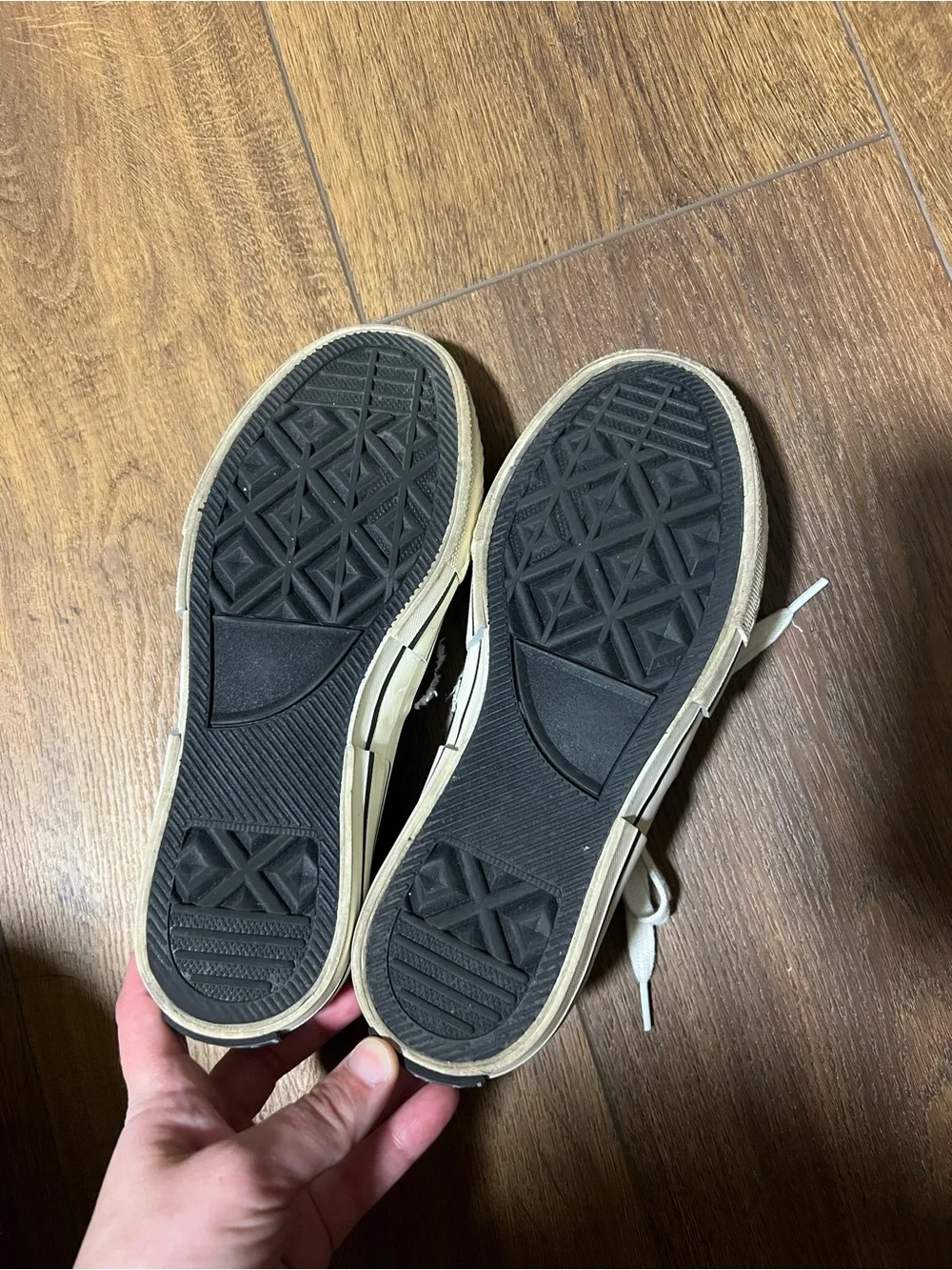 Very G Black Canvas Low-Top Sneakers with Cream Accents